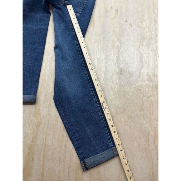 DL1961 Jeans Riley Boyfriend 26 Dark Wash Straight Distressed Fit Cuff Hem NWTs - Picture 4 of 4